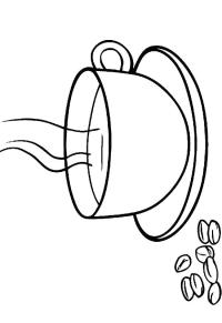 Ausmalbild Kaffeetasse  