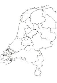 Ausmalbild Karte der Niederlande  