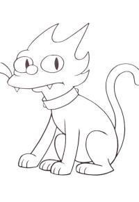 Ausmalbild Katze Snowball  