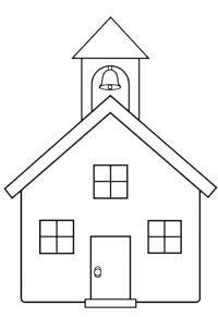 Ausmalbild Kirche  