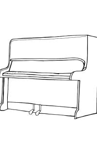 Ausmalbild Klavier  