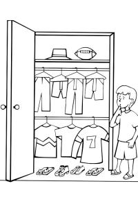 Ausmalbild Kleiderschrank  