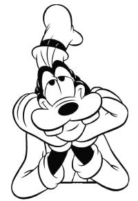 Ausmalbild Koch Goofy  