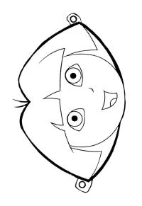 Ausmalbild Kopf von Dora  