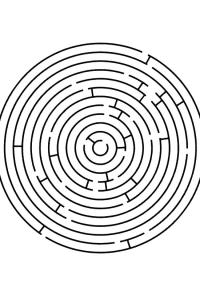 Ausmalbild Kreislabyrinth  