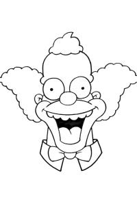 Ausmalbild Krusty der Clown  