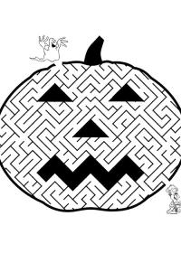 Ausmalbild Kürbislabyrinth  