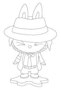 Ausmalbild Labubu Superstar  