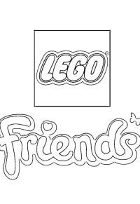 Ausmalbild Lego friends logo  