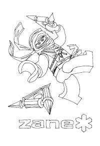 Ausmalbild lego ninjago zane  