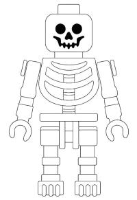 Ausmalbild LEGO Skelett-Minifigur  