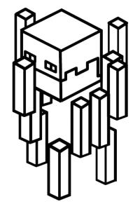 Ausmalbild Lohe Minecraft  