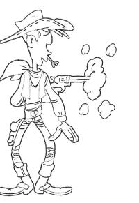 Ausmalbild Lucky Luke  