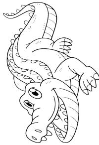 Ausmalbild Lustiges Krokodil  