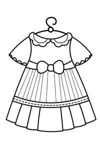 Ausmalbild Mädchenkleid  