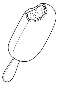 Ausmalbild Magnum Eis  