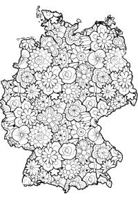 Ausmalbild Mandala Deutschland  