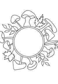Ausmalbild Mandala Pilz  