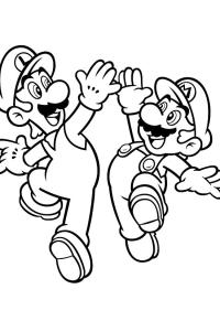 Ausmalbild Mario und Luigi  