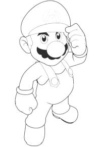 Ausmalbild Mario  