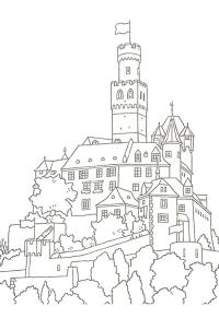 Ausmalbild Marksburg  