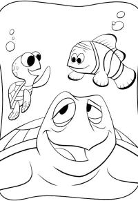 Ausmalbild Marlin und die Schildkröten  