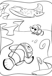 Ausmalbild Marlin und Nemo  