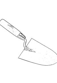 Ausmalbild Maurerkelle  
