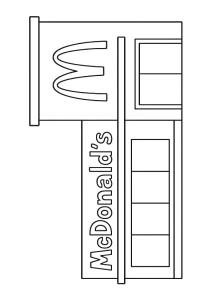 Ausmalbild McDonald's Restaurant  