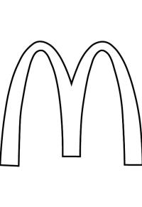 Ausmalbild McDonalds logo  