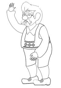Ausmalbild Meister Geppetto  