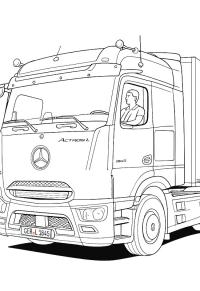 Ausmalbild Mercedes-Benz Actros L  