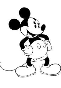 Ausmalbild Micky Mouse putzt Auto  