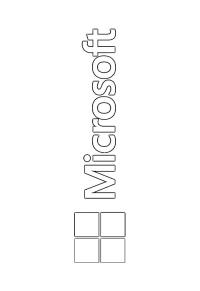 Ausmalbild Microsoft logo  