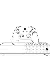 Ausmalbild Microsoft Xbox One S  