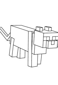 Ausmalbild Minecraft Ozelot  