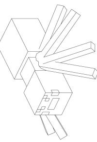 Ausmalbild Minecraft Spinne  