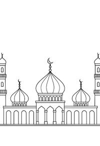 Ausmalbild Moschee  