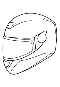 Ausmalbild Motorradhelm  