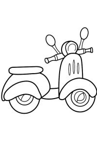 Ausmalbild Motorroller  