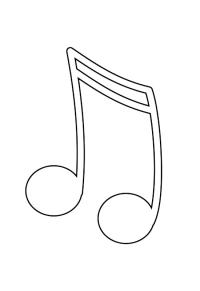 Ausmalbild Musiknote  