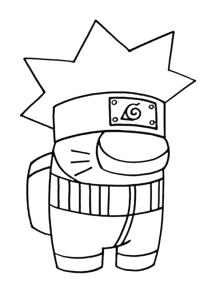 Ausmalbild Naruto Among Us  