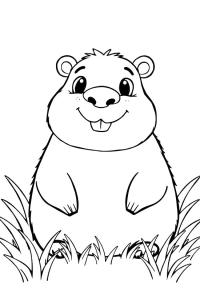 Ausmalbild Niedliches Capybara  