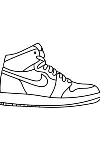 Ausmalbild Nike Schuhe  