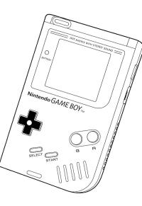 Ausmalbild Nintendo Game Boy  