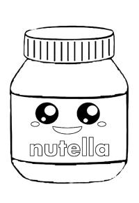 Ausmalbild Nutella-Pasta  
