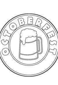 Ausmalbild Oktoberfest  