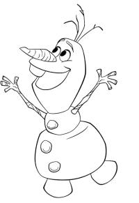Ausmalbild Olaf aus Frozen  