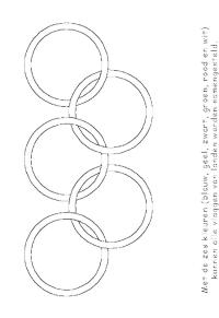 Ausmalbild olympische Ringe  