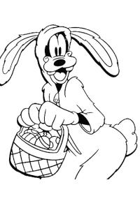 Ausmalbild Osterhase Goofy  